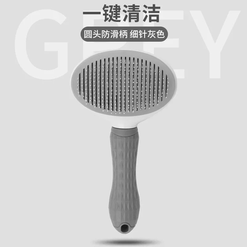 Self-Cleaning Slicker Brush - Pet Hair Removal Comb