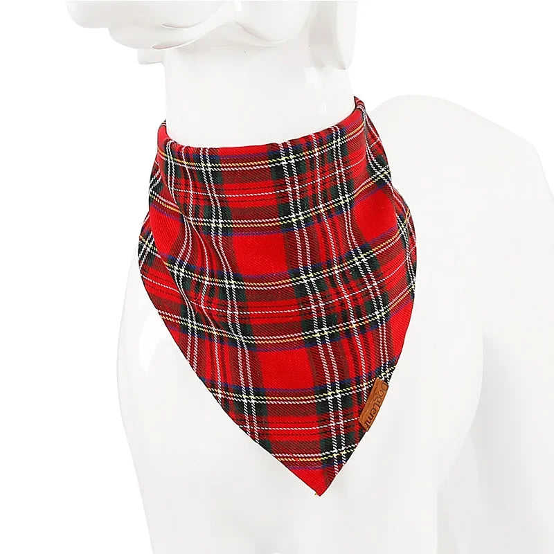 Adjustable Dog Bandana Collar - Scarf Handkerchief Set