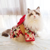 Japanese Kimono Pet Coat - Summer Outfit with Bow Knot