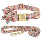 Custom Engraved Dog Collar with Leash - Nylon Printed ID Collar & Walking Belt for Small, Medium & Large Dogs