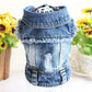 Denim Cat Vest - Casual Jeans Jacket for Pets