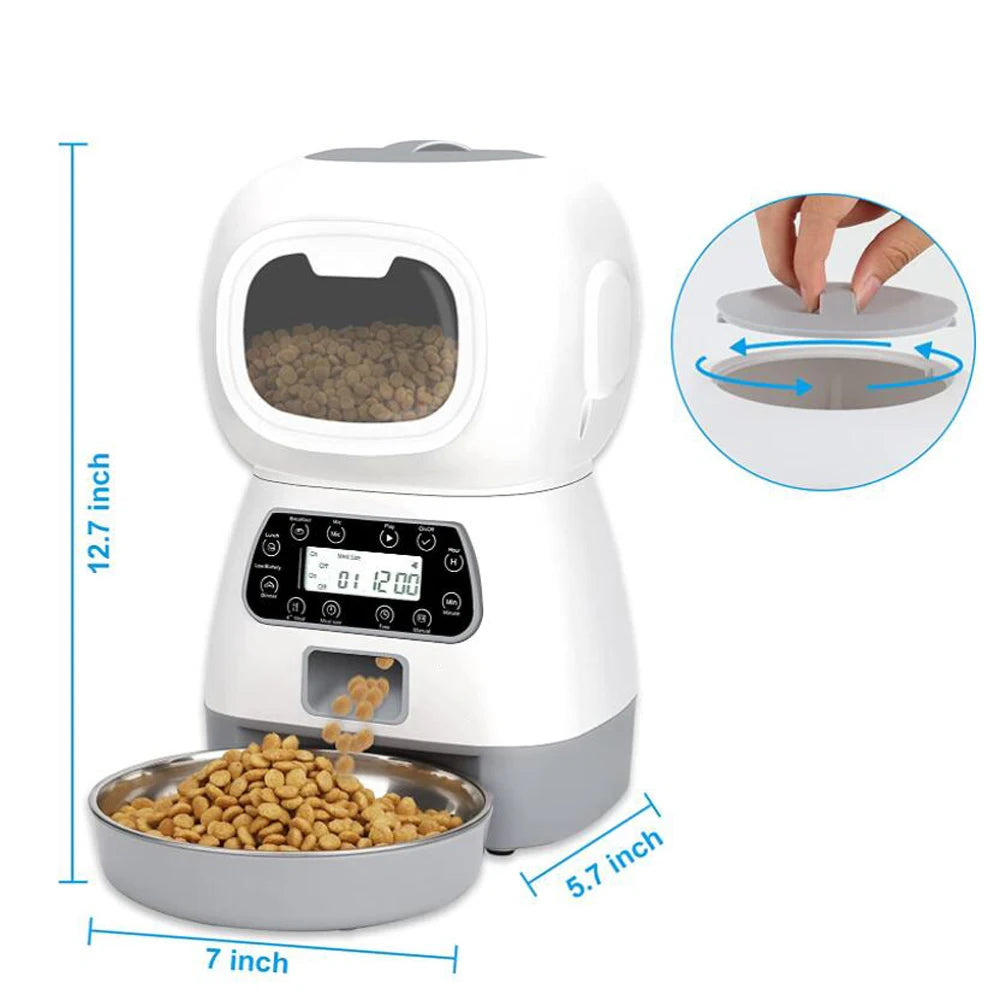 3.5L Automatic Pet Feeder - Smart Food Dispenser