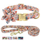 Custom Engraved Dog Collar with Leash - Nylon Printed ID Collar & Walking Belt for Small, Medium & Large Dogs