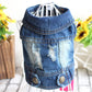 Denim Cat Vest - Casual Jeans Jacket for Pets