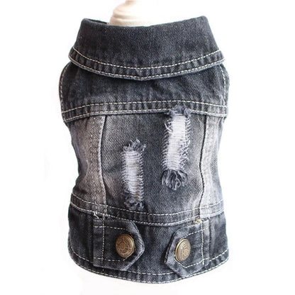 Denim Cat Vest - Casual Jeans Jacket for Pets