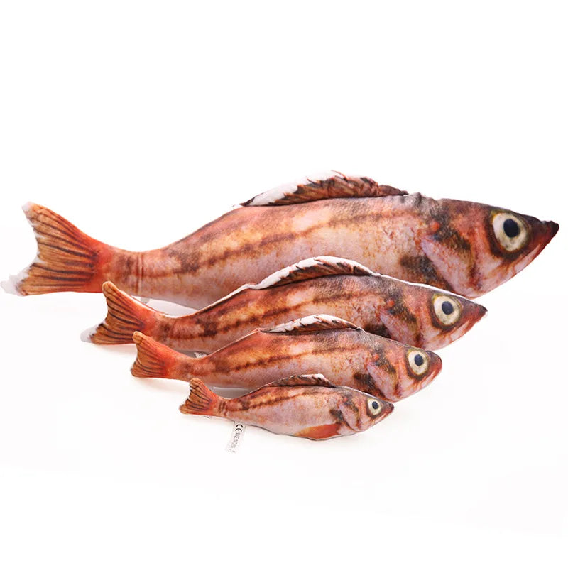 Catnip Fish Toy - Plush Stuffed Chew Toy Set