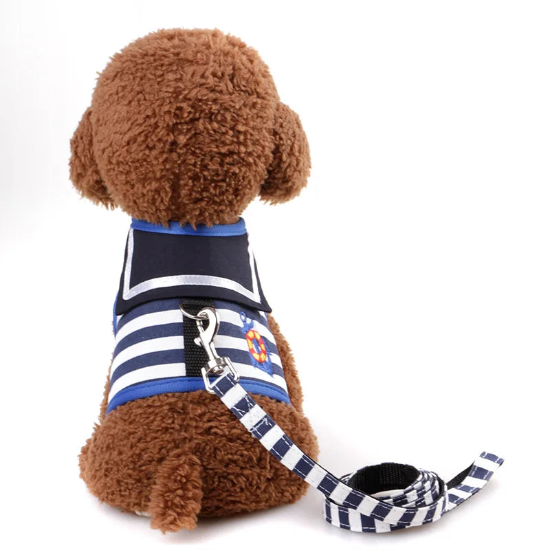 Navy Suit Style Dog Harness - Adjustable Chest Strap Set