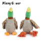 Plush Duck Squeak Toy - Chew Rope for Tooth Cleaning