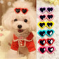Heart Sunglasses Hair Clip - Pet Bow Accessory