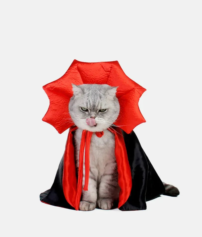 Vampire Cloak Halloween Costume - Cute Cosplay for Pets