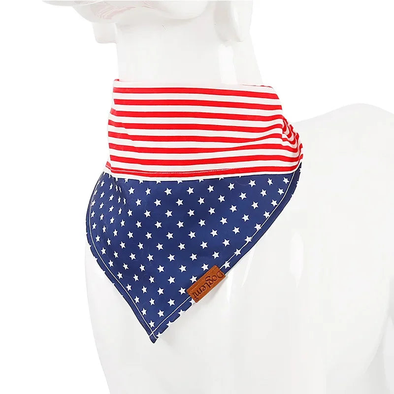 Adjustable Dog Bandana Collar - Scarf Handkerchief Set