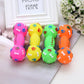 Paw Print Dumbbell Chew Toy - Interactive Squeaker for Dogs