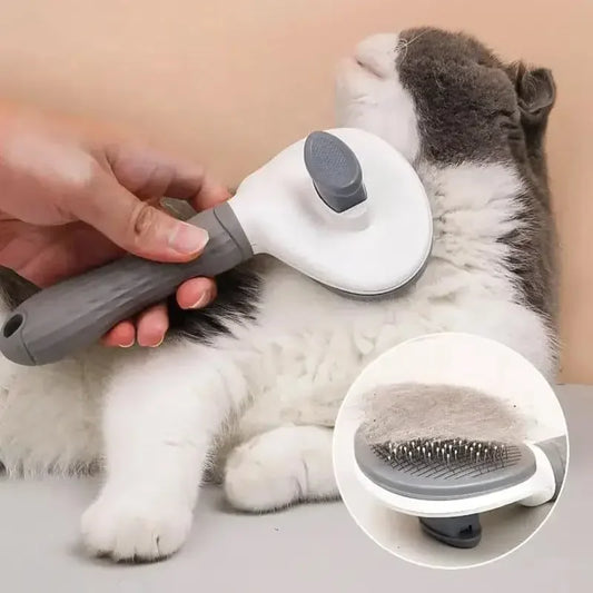 Self-Cleaning Slicker Brush - Pet Hair Removal Comb