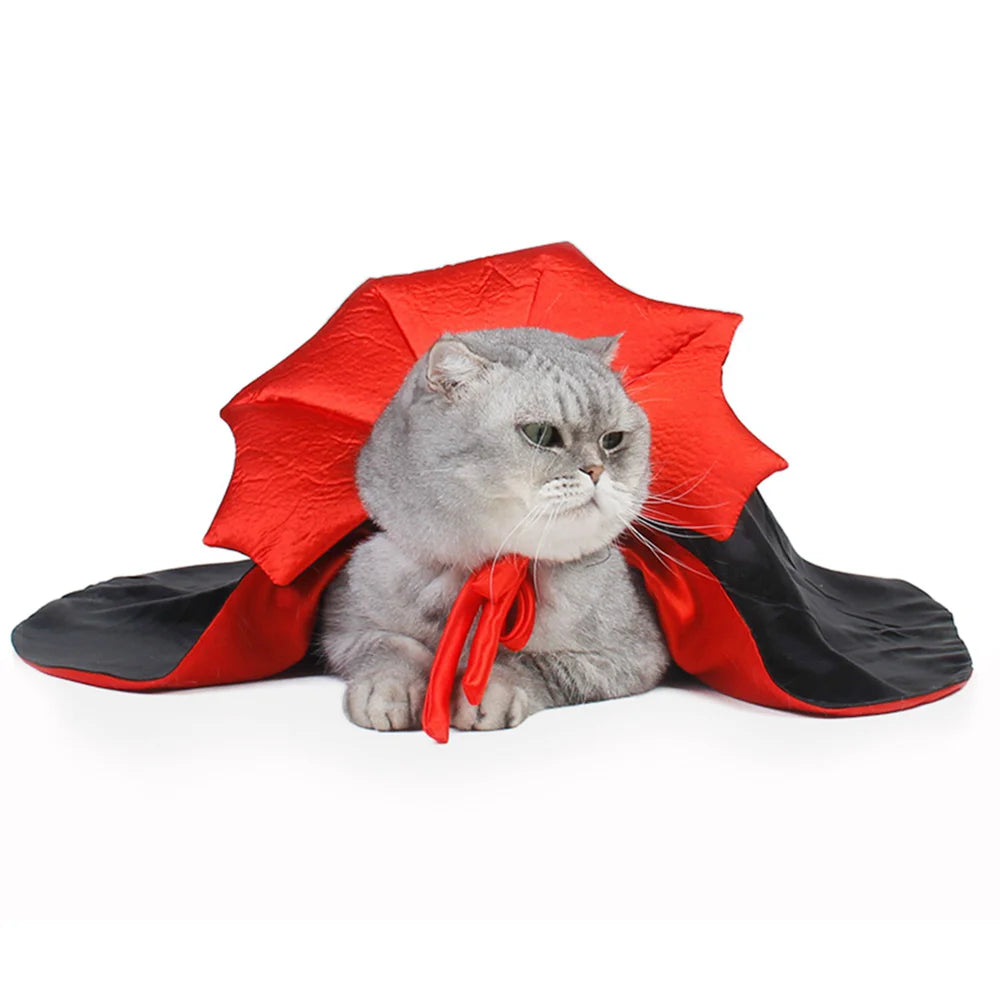 Vampire Cloak Halloween Costume - Cute Cosplay for Pets