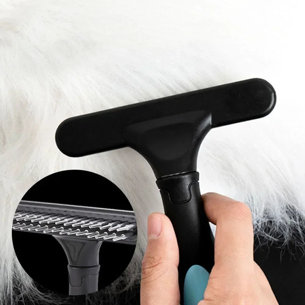 Double Row Undercoat Rake - Deshedding Brush for Pets