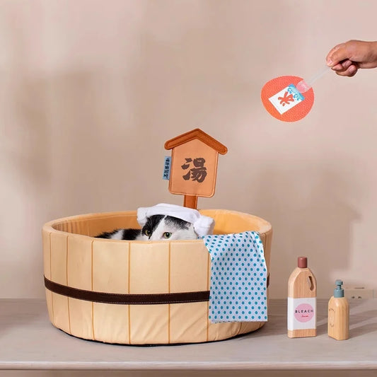 Japanese Hot Spring Cat Bed - Bathtub Shape Nest Mat