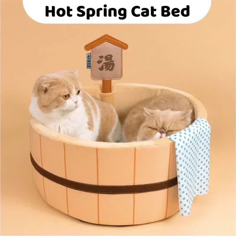 Japanese Hot Spring Cat Bed - Bathtub Shape Nest Mat