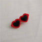 Heart Sunglasses Hair Clip - Pet Bow Accessory