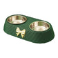 Bowtie Double Bowl - Pet Food and Water Dish Set
