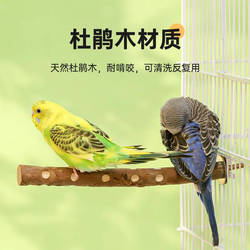 Natural Wood Bird Parakeet Stand Branch