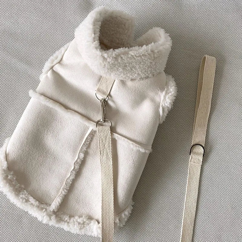 Fleece Dog Vest - Classic Warm Jacket with Harness