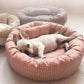 Fluffy Pet Bed - Plaid Basket for Dogs and Cats