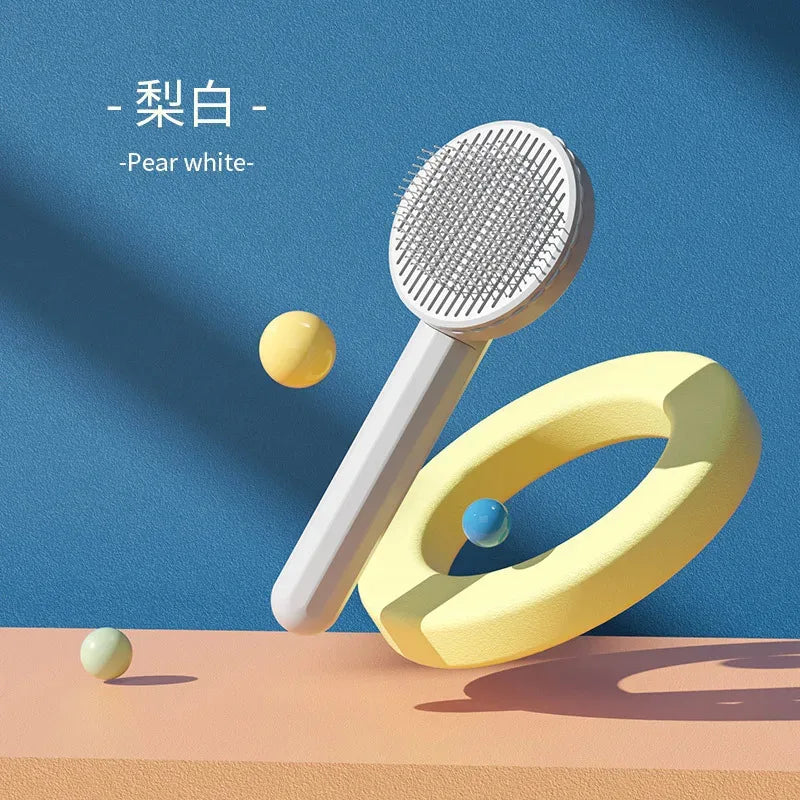 Self-Cleaning Slicker Brush - Pet Hair Removal Comb