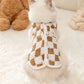 Bear Print Plush Sweater - Button Jacket for Small Dogs