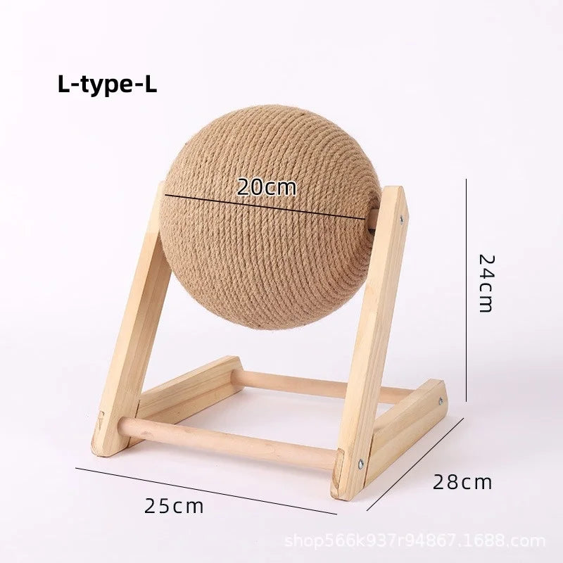 Cat Scratching Ball Toy - Sisal Rope Ball Board for Grinding Paws & Claw Care