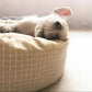 Fluffy Pet Bed - Plaid Basket for Dogs and Cats
