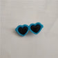 Heart Sunglasses Hair Clip - Pet Bow Accessory