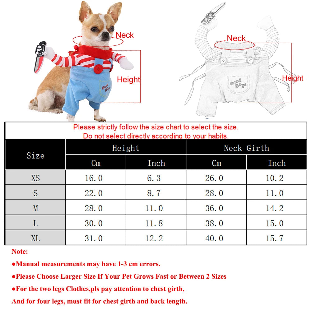Funny Halloween Dog Costume - Adjustable Cosplay Outfit