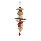 Natural Bird Parrot Chewing Toy - Corn Cob Loofah Wood Combination Hanging Decoration