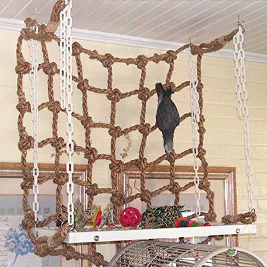 Bird Toy Parrot Rope Climbing Net - Adventure Gnawing Toy for Parrots & Birds