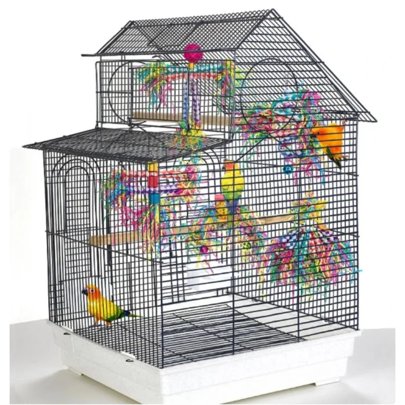 Parrot Biting Toy - Colorful Woven Tube Play Set