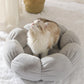 Round Plush Pet Bed - Warm Sleeping Cave Lounger