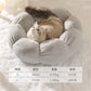 Round Plush Pet Bed - Warm Sleeping Cave Lounger