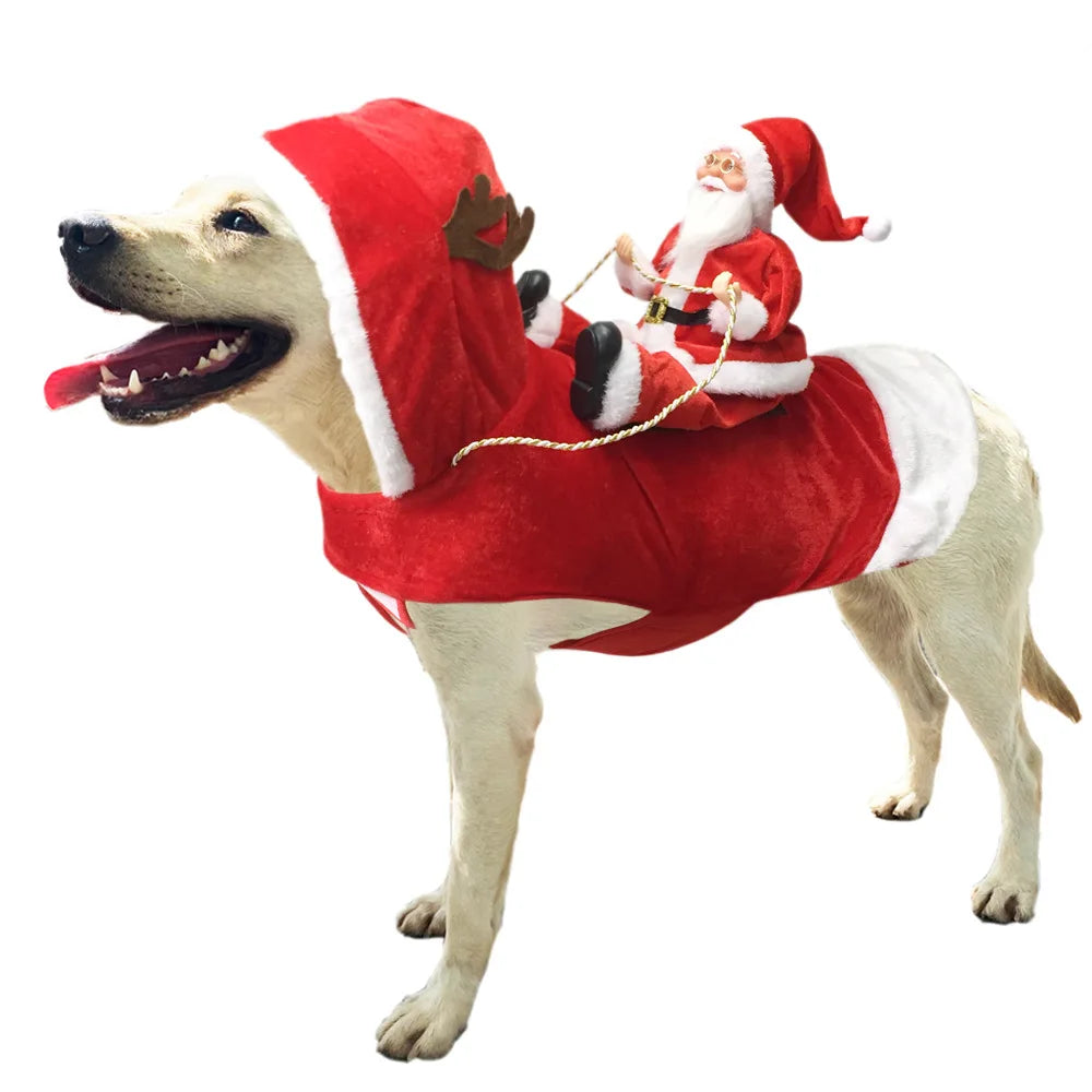 Santa Claus Christmas Pet Costume - Warm Holiday Outfit