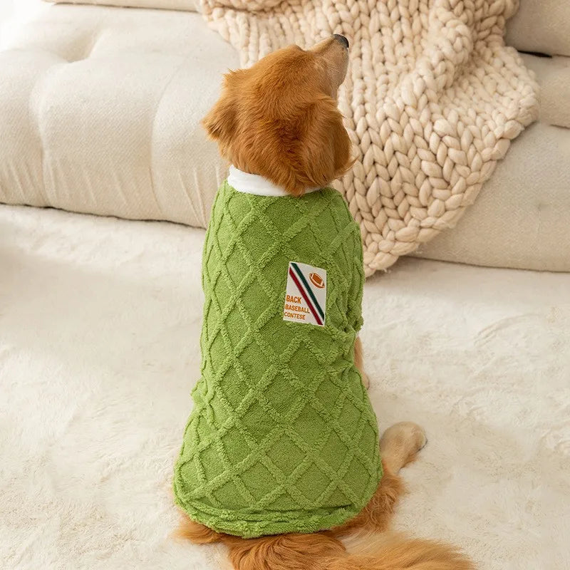Fleece Dog Hoodie - Warm Winter Vest for Large Dogs