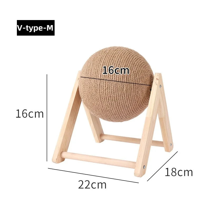 Cat Scratching Ball Toy - Sisal Rope Ball Board for Grinding Paws & Claw Care