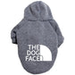 Dog Face Print Hoodie - Sporty Jacket for Large Dogs