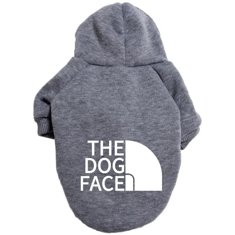 Dog Face Print Hoodie - Sporty Jacket for Large Dogs