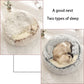 Round Plush Pet Bed - Warm Sleeping Nest with Cover