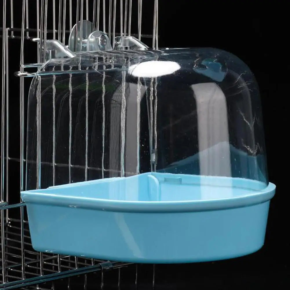Hanging Bird Bath - Waterproof Cage-Style External Bath for Parrots and Small Birds