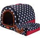 Star Print Dog House - Foldable Warm Kennel Mat