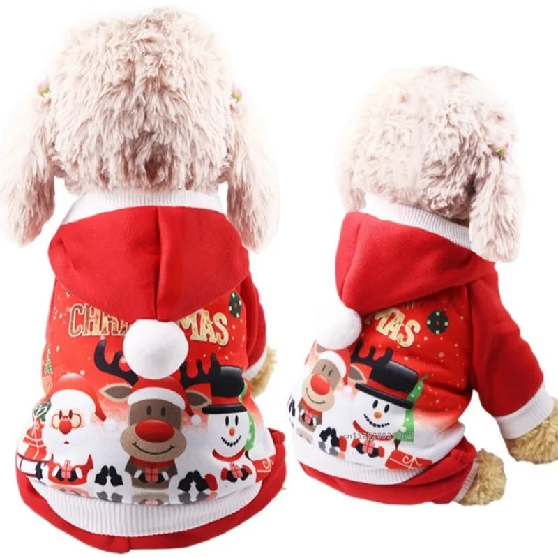 Santa Christmas Costume - Holiday Jacket for Pets
