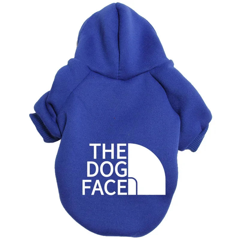 Dog Face Print Hoodie - Sporty Jacket for Large Dogs