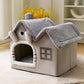 Foldable Pet House - Warm Cave Bed for Dogs and Cats