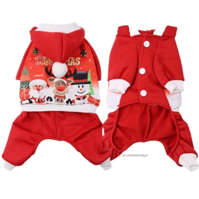 Santa Christmas Costume - Holiday Jacket for Pets