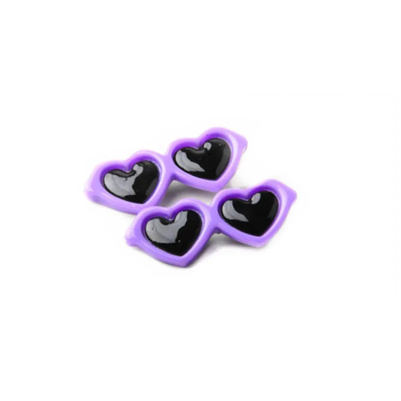 Heart Sunglasses Hair Clip - Pet Bow Accessory